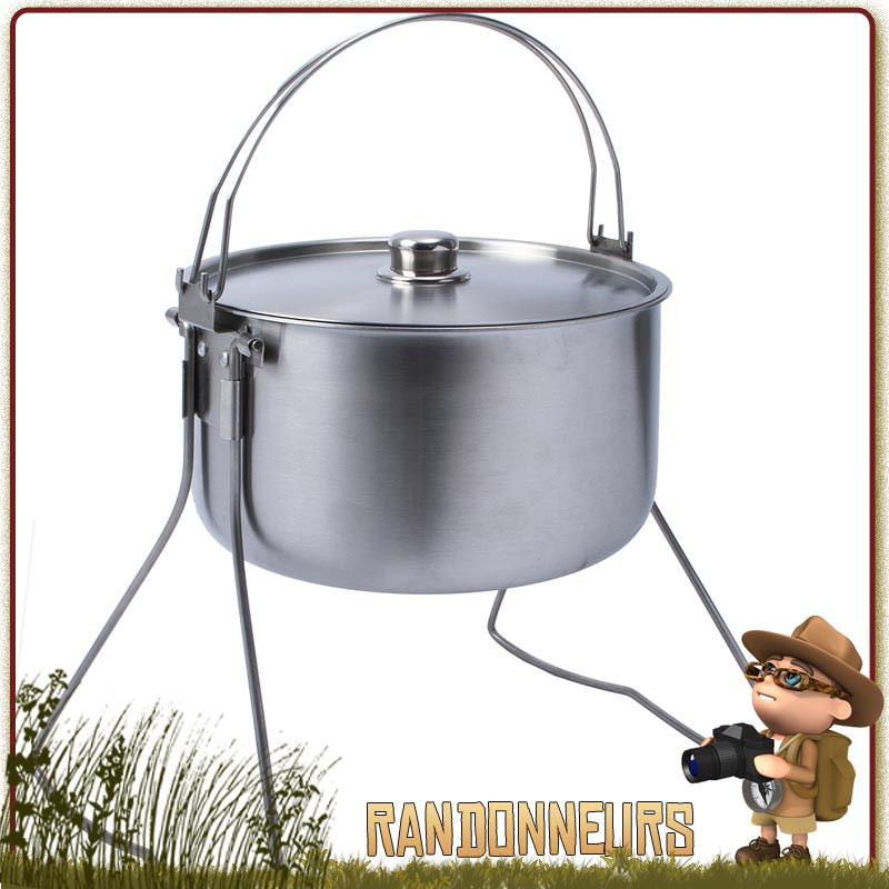 Tribal Pot 10L Inox Origins Outdoor la cuisson famille sur feu de bois camp bivouac bushcraft Tribal Pot 10L Inox Origins Outdoor la cuisson famille sur feu de bois camp bivouac bushcraft