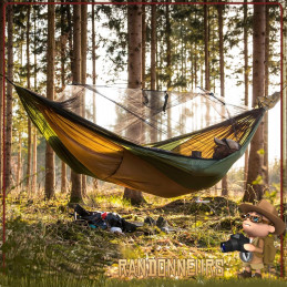 Hamac Adventure Hero XXL Amazonas de grande taille pour un couchage bushcraft jungle spacieux anti moustiques