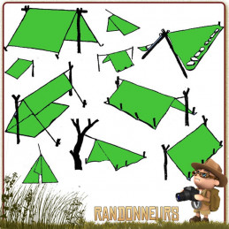 Bâche militaire Tarp operation-camou 2 x 3 m - Achat vente pas