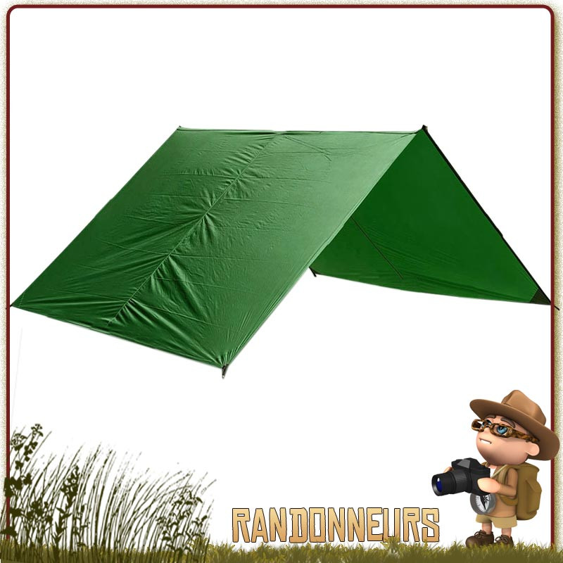 tarp bushcraft xxl grande taille étanche abri bivouac survie léger