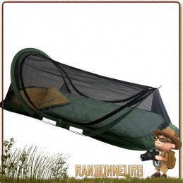 tente pop up abri moustiquaire dôme travelsafe une personne pour lit de camp ou bivouac survie jungle militaire