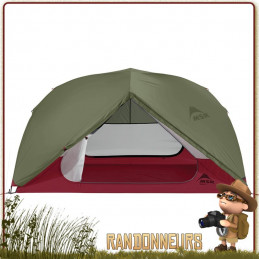 TENTE MSR ELIXIR 2 - Tente de randonnée légère et de camping nomade, pour deux personnes et utilisable sur trois saisons