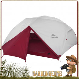 TENTE ELIXIR 4 MSR Grise - Tente de randonnée légère et de camping nomade, pour 4 personnes et utilisable sur trois saisons