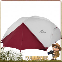 TENTE ELIXIR 4 MSR Grise - Tente de randonnée légère et de camping nomade, pour 4 personnes et utilisable sur trois saisons