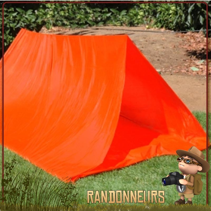 Tente de survie imperméable PE, abri d'urgence, bâche de survie pour Sports  de plein air, randonnée, Camping, avec sifflet, paracorde