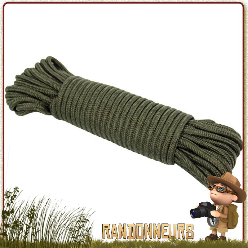 corde militaire utilitaire polyester 15 mètres de bache tarp bushcraft