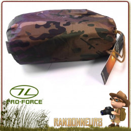 tarp bushcraft militaire étanche bâche polyester ripstop camouflage highlander, bâche tarp de bivouac survie léger pas cher