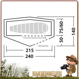 Tente Starlight 1 place ROBENS tente de randonnée bikepacking proposant un espace généreux et ouvertures mesh anti condensation